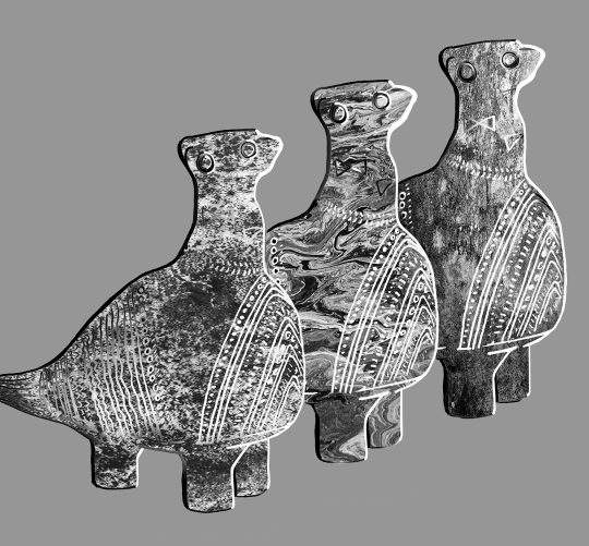 svebor vidmar tri golubice 2025 digitalna grafika na papiru 40x50 cm