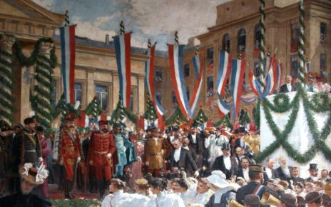 vlaho bukovac Živio kralj detalj