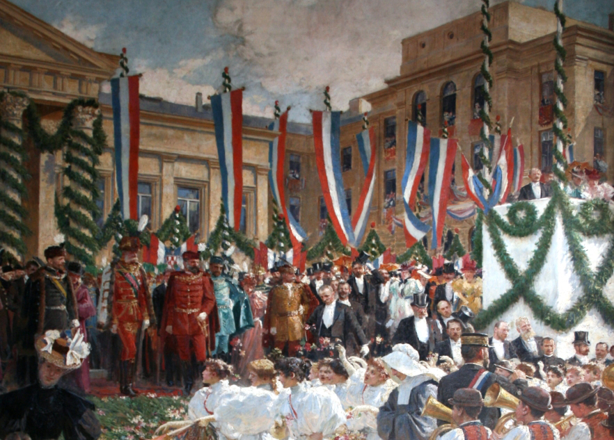 vlaho bukovac Živio kralj detalj